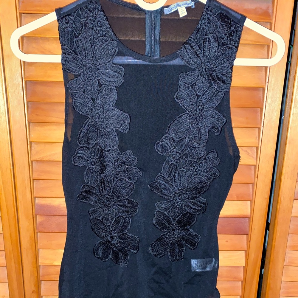 Lace/mesh body suit